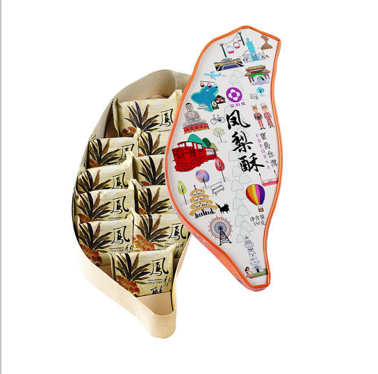 FLF8807  小台湾岛形凤梨酥礼盒（68元/盒）